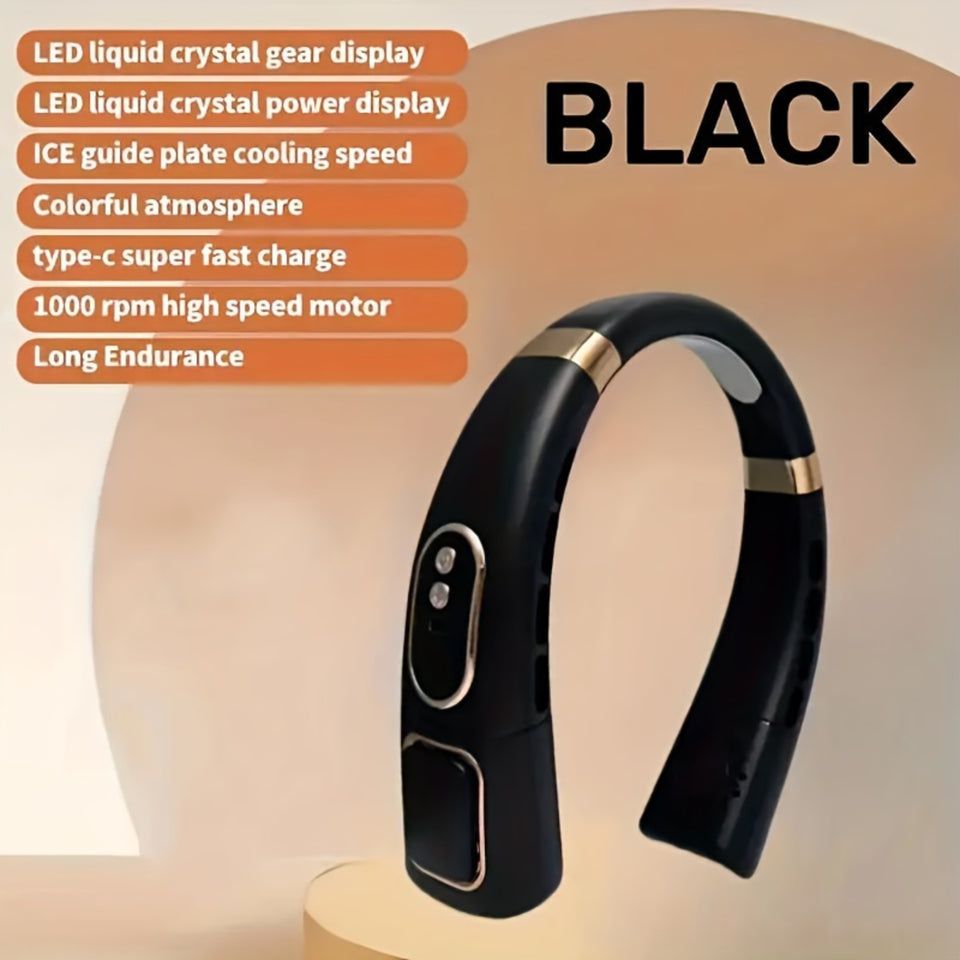 ❄️ VENTILADOR DE CUELLO 360° — Frescura Inteligente Todo el Día