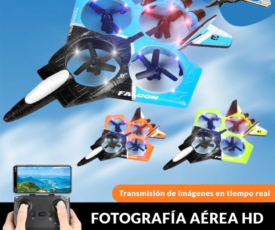 ✈️ AVIÓN DE COMBATE LED – DIVERSIÓN AÉREA ILIMITADA ⚡