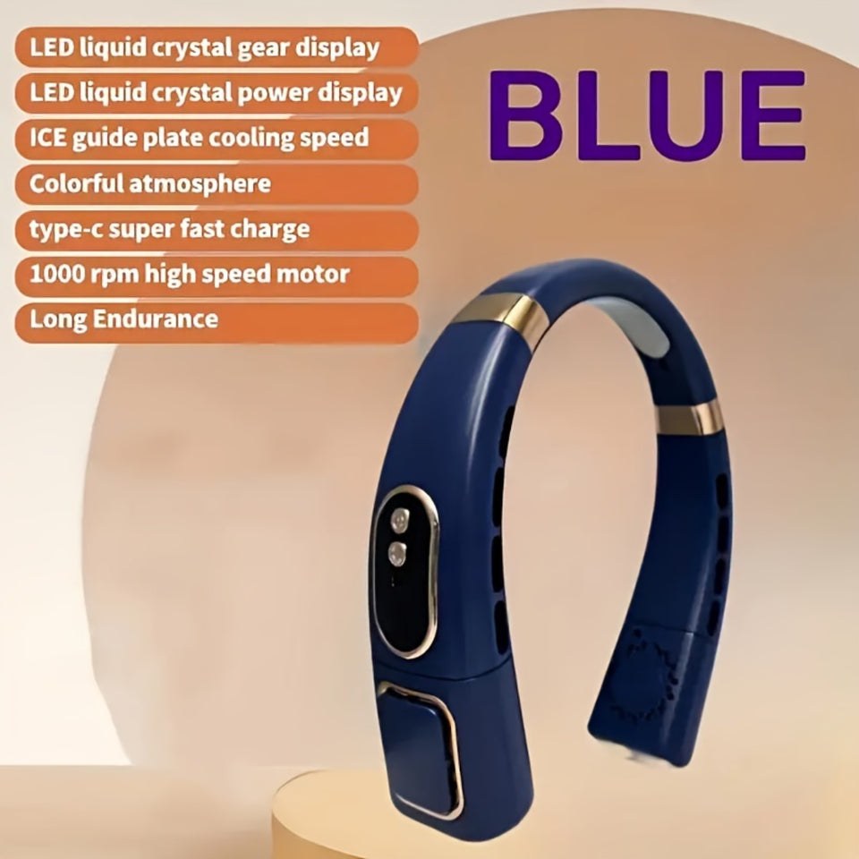 ❄️ VENTILADOR DE CUELLO 360° — Frescura Inteligente Todo el Día
