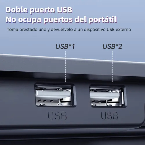 COOLER PARA LAPTOP CON 6 VENTILADORES RGB