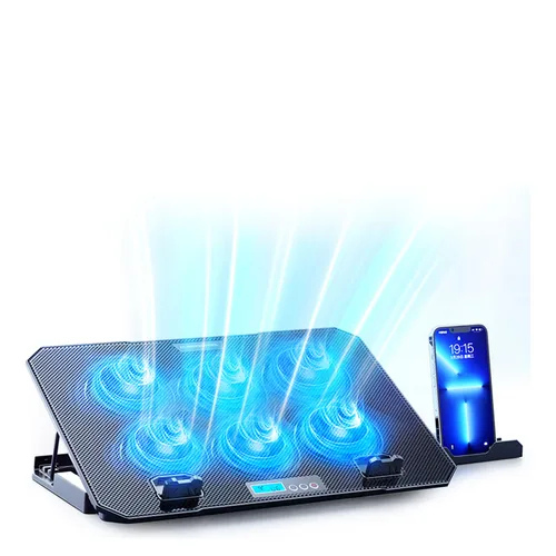 COOLER PARA LAPTOP CON 6 VENTILADORES RGB