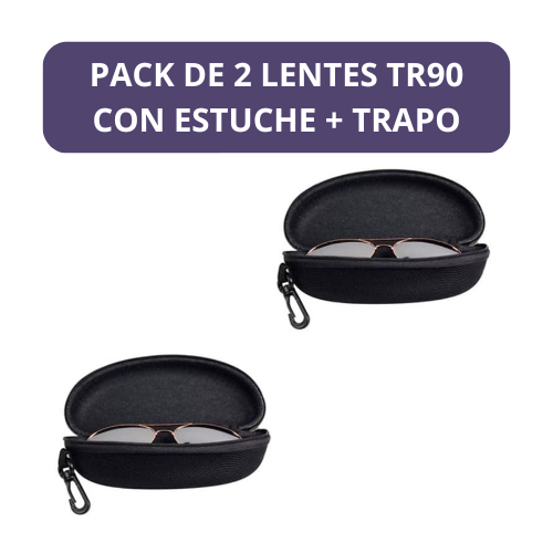 👓2 LENTES TR90 con Titanio de Alta Resistencia con Estuche